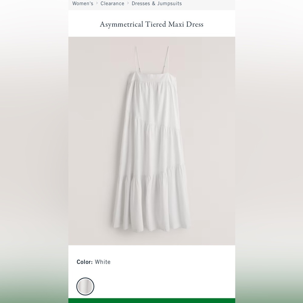 Abercrombie and Fitch asymmetrical tiered maxi dress BNWT
